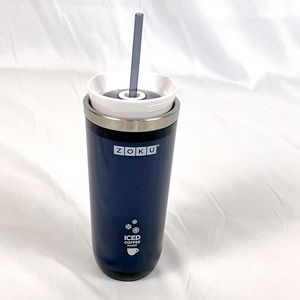 Zoku Iced Coffee Maker air tight travel mug, Blue 256